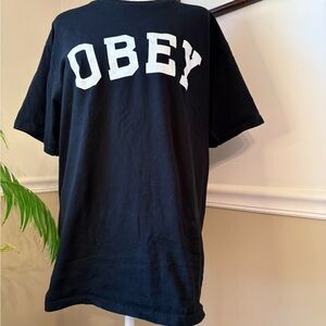 Obey Black and White Short Sleeve Tee